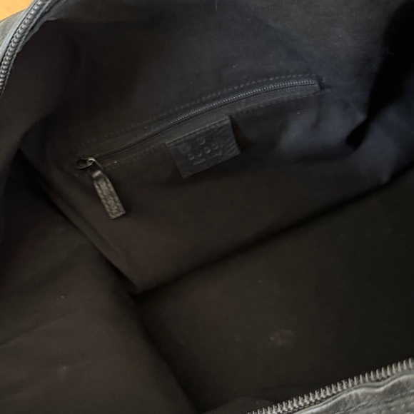 Gucci Authentic Black Nylon/Leather GG Pattern Hobo Bag, with dust bag - Picture 9 of 16